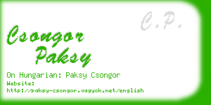 csongor paksy business card